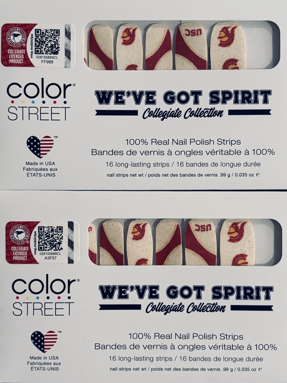 2 Color Street Nails we’ve got spirit - USC Trojans Collegiate Collectionm